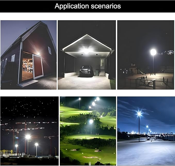 4Pack LED Flood Light Outdoor,250W LED Work Light 25500lm with 6FT US Plug,IP66 Waterproof Exterior Security Lights,6000K Daylight White Outside Floodlights Slim Design for Playground Yard