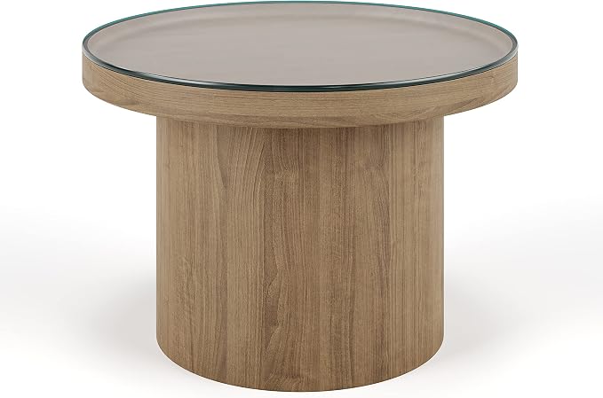 The Better Bevel 24 inch Round Glass Table Top - Clear Tempered Glass Surface Protector - Safe Pencil Polished Edge - Coffee, Dining and End Table