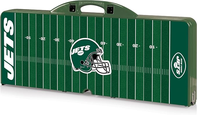 PICNIC TIME NFL Picnic Table Portable Folding Table with Seats and Umbrella