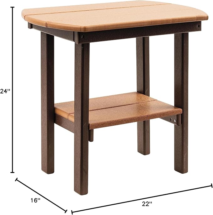 Amish Crafted Poly Oval End Table (Cedar on Tudor Brown)