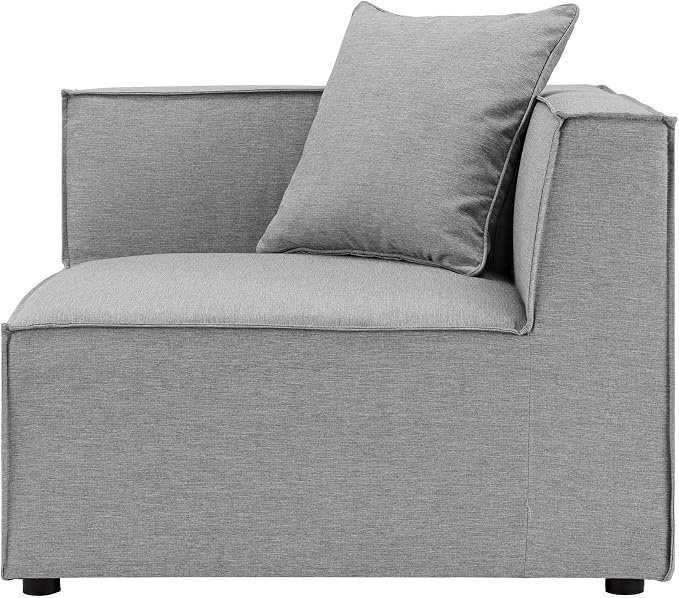 Modway EEI-4380-GRY Saybrook Patio Upholstered 4-Piece Sectional Sofa in Gray
