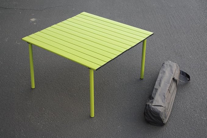 A2716G Low Aluminum Portable Table with Carrying Bag, Green