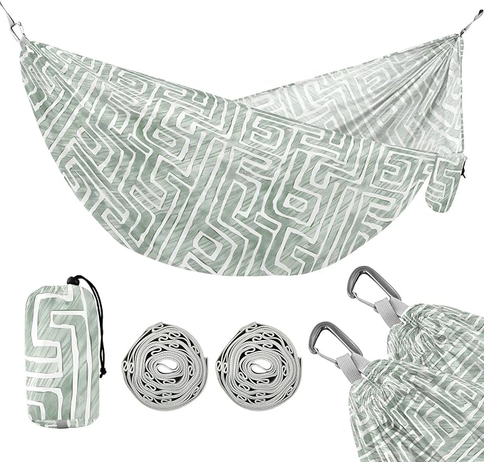 Camping Hammock Outdoor Hammocks for Outside Maze Beach Trees Portable Lightweight with Pockets Tree Straps Indoor
