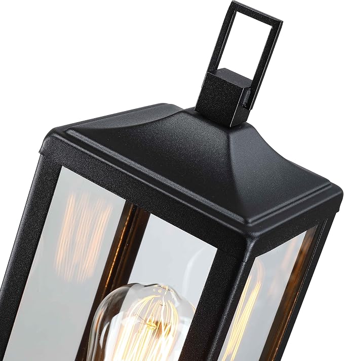 17 Inch Outdoor Lamp Post Light Dusk to Dawn Outside Lamp Posts Outdoor Lighting Exterior Gate Post Lights Photocell Pillar Lantern