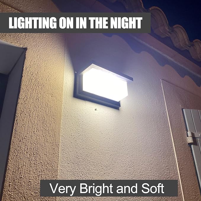 5000K Daylight White Outdoor Wall Sconce Lights, LED Exterior Light Fixture Wall Mount Ip65 Waterproof, Wall Porch Light for Garage Walkway Hallway Backyard Garden(1 Pack)