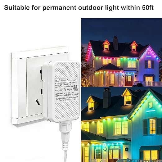 Class 2 Power Supply for Permanent Outdoor Light,24V 1.5A 36W Power Adapter | LED Transformer Replacement and Suitable for Permanent Outdoor Lighting within 50ft