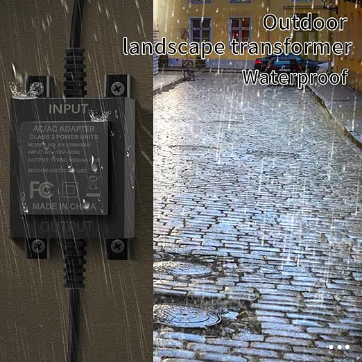 Low-Voltage Landscape Transformer, 60W 5A, converts 110V-120V AC to 12V AC. Landscape Lighting Transformer for Outdoor Lighting, Landscape Lighting, Swimming Pool Lights, LED Lights, Water Pumps, etc