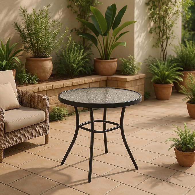 18" Outdoor Acrylic Table Top Replacement for Dining Coffee Kitchen Patio Table Acrylic Top Clear Hammered Finish