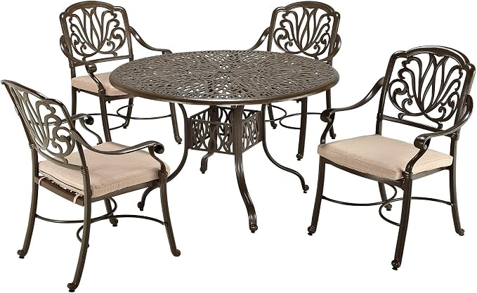 Homestyles Capri Taupe Outdoor Dining Table, 48"W