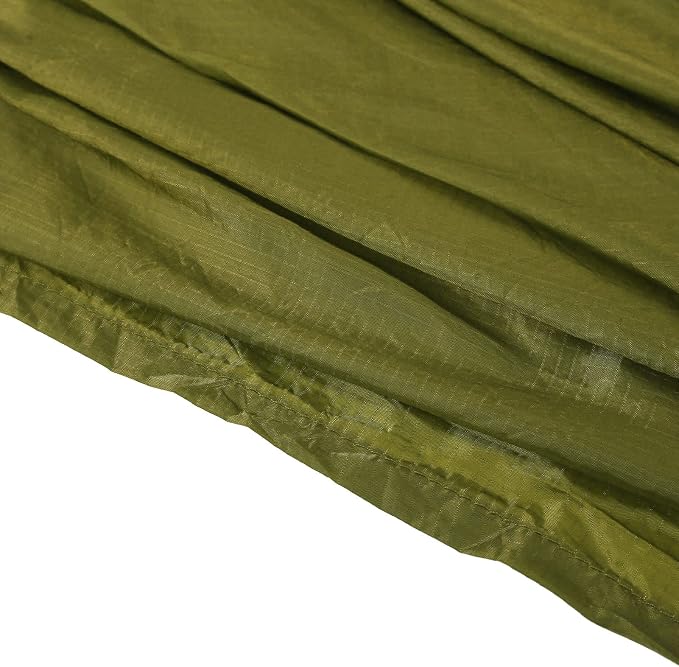Portable Parachute Camping Hammock, Lightweight Outdoor Hammock with Aluminum Snap Hooks and Storage Bags, Compact Foldable Design for Hiking Backpacking Travel (Army Green)