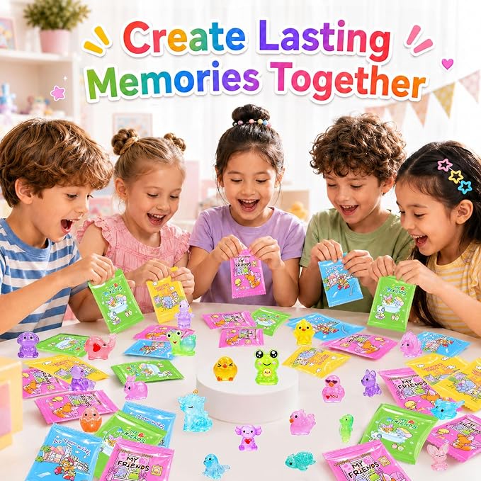 EKisemio 160Pcs Mini Resin Animals Blind Bags, Glow Mystery Figures Bags | Luminous Animals Figures Variety Pack , Glow in The Dark Designs, for Kids’ Collecting, Hide Games, Classroom Rewards