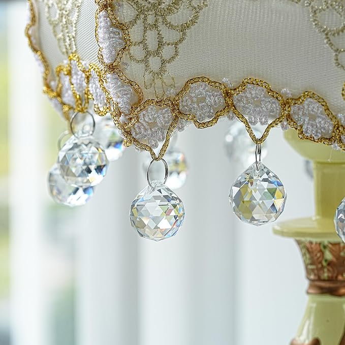 48pcs Clear Crystal Ball Prism 20mm Chandeliers Prism Sun Catcher Hanging | Rainbow Maker,Crystals Prisms Suncatchers for Windows,Glass Ball Ornaments For Christmas Tree,Chandeliers Crystals