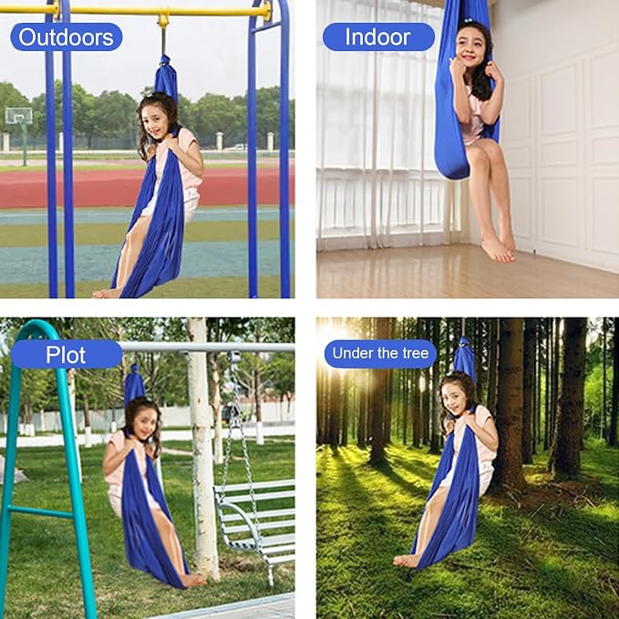 Talent Star Sensory Swing,Children Hammock,Sensory Swing for Kids with Special Needs Therapy Swing Cuddle Swing Indoor Outdoor for Child & Adult with Aspergers Sensory Integration Red