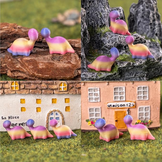100pcs Mini 3D Printed Animals Tiny Animals Plastics Figures Miniature Little Small Dragon Figurines Bulk for Micro Fairy Garden Landscape Accessories Hide Crafts Decor Aquarium
