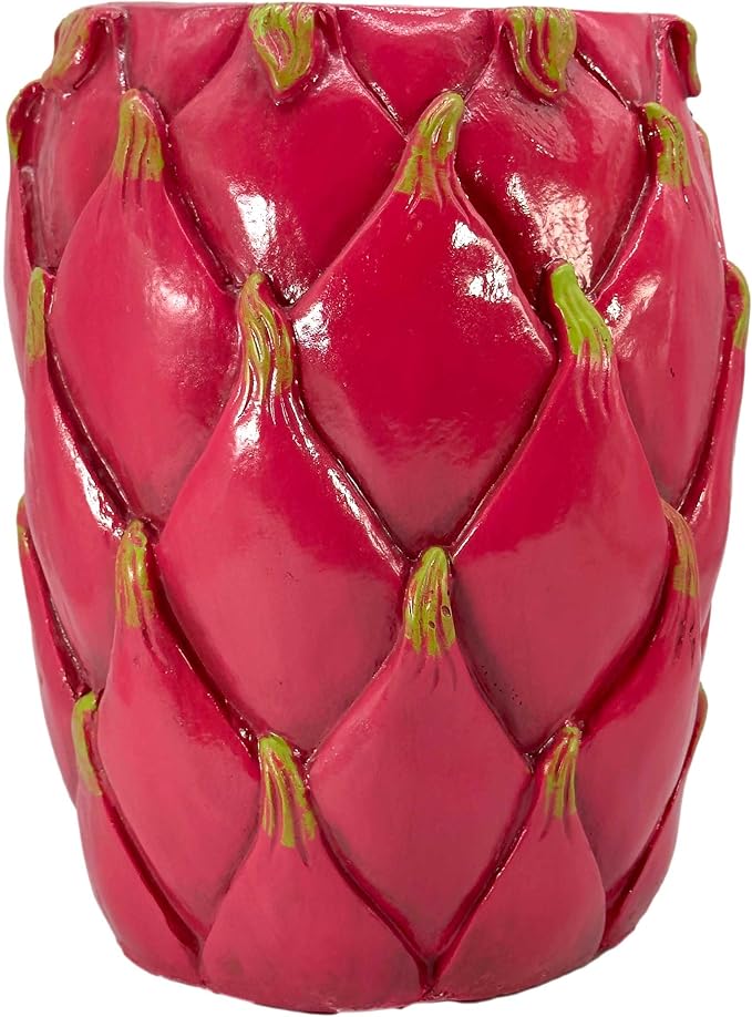 Galt International 18" Dragonfruit Tropical Fruit Stool Side Vibrant Table Home Decor Plant Stand Garden Indoor Outdoor Decorations
