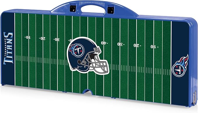 PICNIC TIME NFL Picnic Table Portable Folding Table with Seats and Umbrella