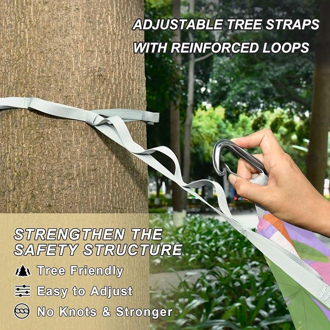 Cute Cartoon Pink Unicorns 330lb Capacity Outdoor Hammock with Hanging Rope Backyard Hammock for Indoor Outdoor Patio hamaca para acampar