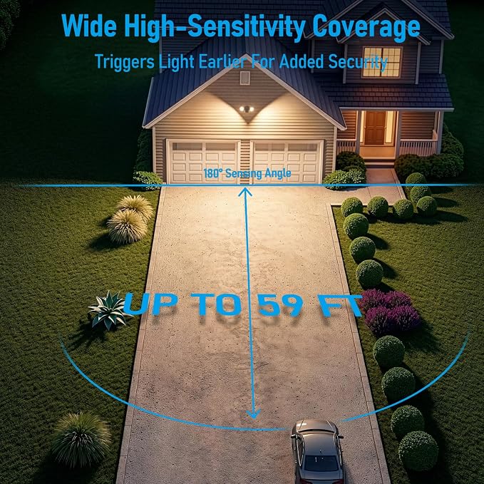 LEONLITE Motion Sensor Security Lights Dusk to Dawn IP65 3000K Bronze | COB LED Motion Detector Flood Light Outdoor, Aluminum, 100-277V, ETL Listed, Adjustable Heads, Waterproof, Warm White
