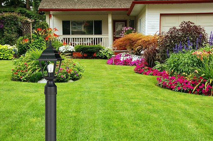 Nuvo Lighting 60/548 Outdoor Post Lantern, 14 x 6 Inches, 60 Watts/120 Volts (Black)