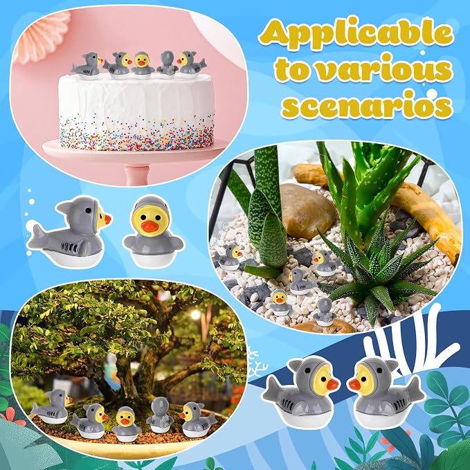 30 Pcs Shark Ducks, Mini Shark Resin Ducks Bulk