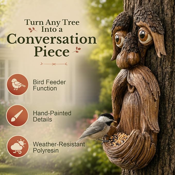 Tree Face, Tree Faces Outdoor, Tree Art, Tree Decorations Outdoor, Tree Faces, Tree Stump Decor, Face for Tree Trunk, Outdoor Tree Decorations, Tree face Decor, Tree Faces Decor Outdoor, Tree Eyes
