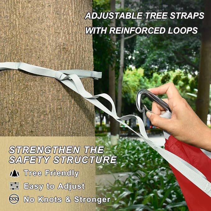 Oil Painting Flag Vietnam Outdoor Hammocks with Tree Straps Fabric Hammock for Outside Beach Patio Garden