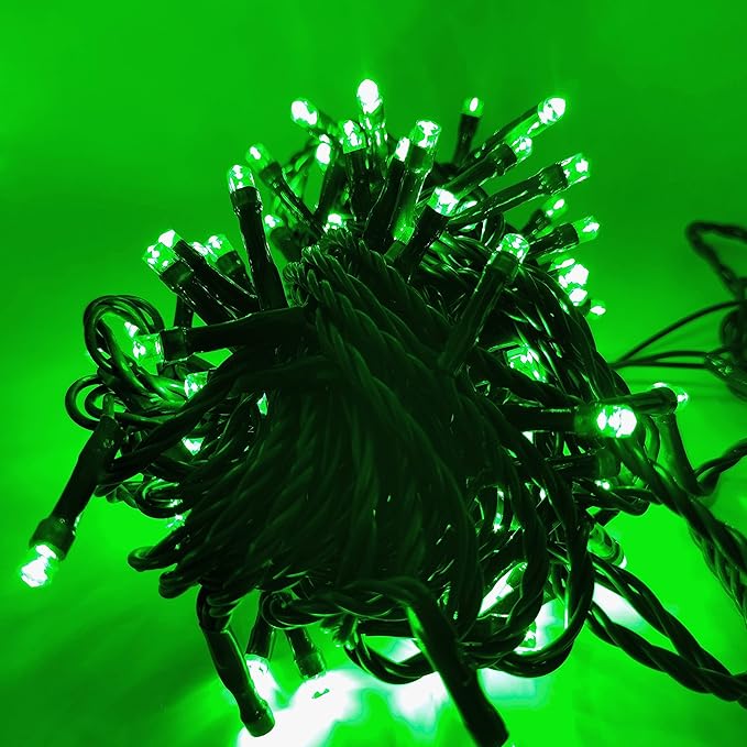 12V Outdoor String Lights- Low Voltage Outdoor String Lights -Works with Low Voltage Landscape Lighting Systems -for Holiday Decorations, Christmas Tree Lights Holiday Party Wedding(（Green）)