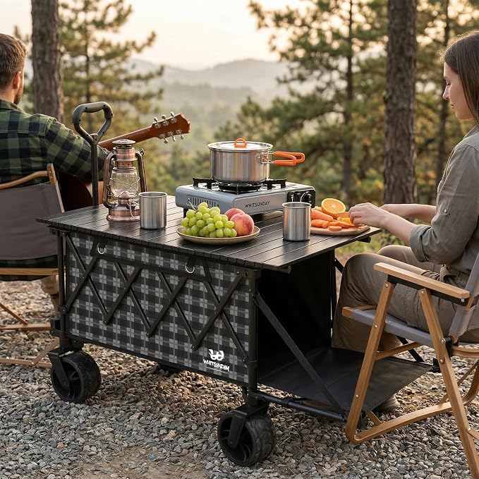 Whitsunday Outdoor Camping Folding Table Aluminum (Black, 57.9")