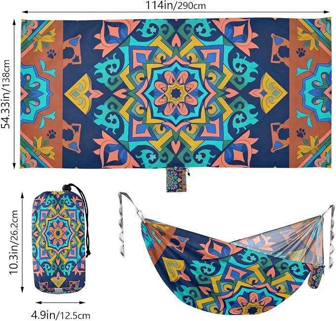 Ornate Pet Camping Hammock Fabric for Outside Patio Garden