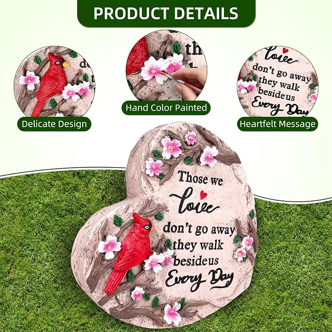 Sympathy Gifts for Loss of Loved One, Memorial Garden Stones in Memory of Loved One Gifts, Bereavement Condolence Memorial Gifts for Garden, Outside, or Home Decor (6 inch)