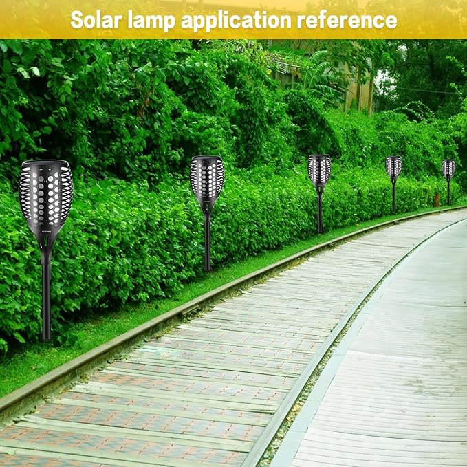 Aityvert Flickering Flame Solar Torch Lights Outdoor, 43" Tall, 1 Pack | Realistic 96-LED Flame Effect, Charges in 6-8 Hours, 10-12-Hour Runtime, IP65 Waterproof, Auto On/Off forPatio, Garden