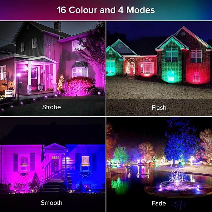 SANSI Super Bright Led Flood Light 200W Equivalent, RGBW Outdoor Color Christmas Changing Led Lights,30W,16 Colors 4 Modes,Dimmable,Patented Tech for Energy Saving,Yard Party Stage Landscape