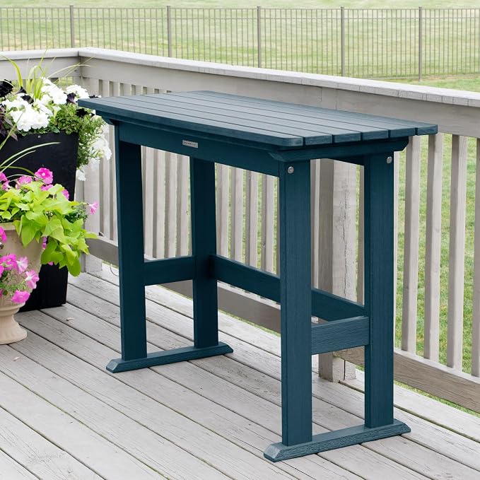 highwood Lehigh Counter Height Balcony Table, Nantucket Blue