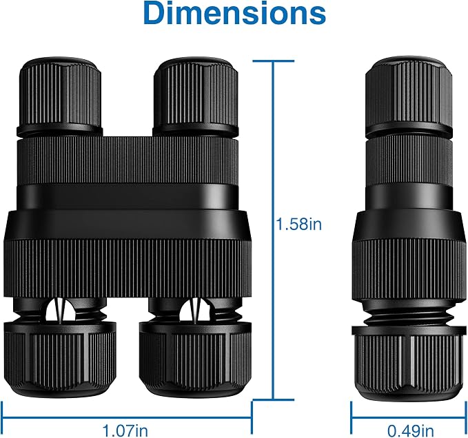 SUNVIE Low Voltage Wire Connector Fastlock2 Landscape Lighting Wire Connectors Waterproof Low Voltage Connector 12-18 Gauge Landscape Wire Connectors for Garden Light Pathway Lights, 8 Pack