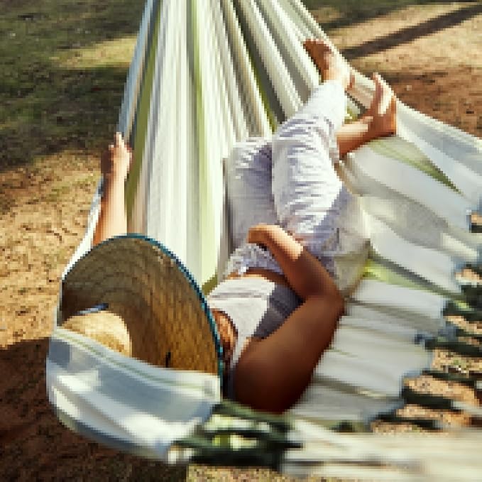 LA SIESTA Brisa Double Outdoor Hammock — Colombian-Made Polypropylene, UV & Weather Resistant, for Backyard & Patio - Cedar