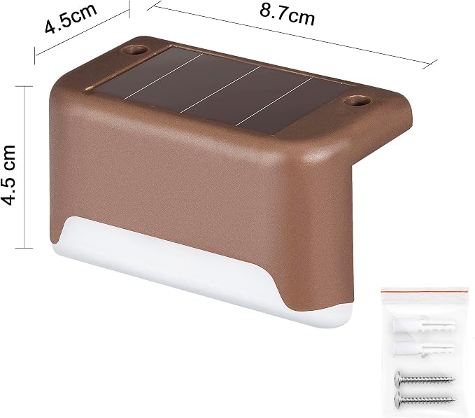 SOLPEX Solar Deck Lights Outdoor 16 Pack,Step Light Waterproof,Warm White | Led Solar lights for Outdoor Stairs,Step,Fence,Yard,Patio and Pathway