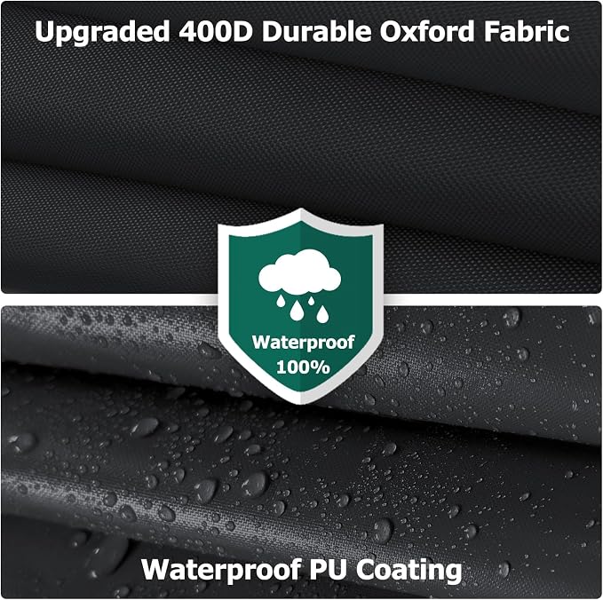 AKEfit Hammock Cover,400D Upgraded Waterproof Hammock Cover for 11-12 Ft Hammock with Including Adjustable Buckle Strap,150" L x 59" W x 31" H-Black