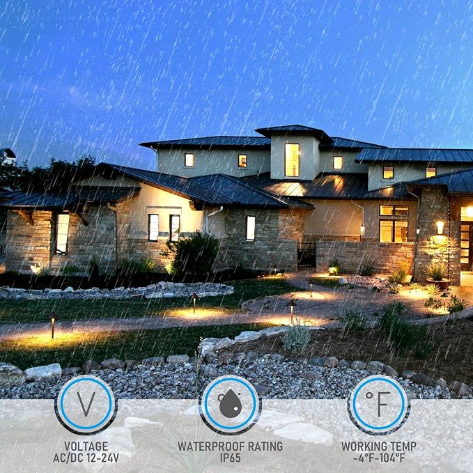 LEONLITE 6-Pack 5CCT Low Voltage LED Pathway Lights, Hat Shape Head | 12-24V AC/DC, IP65, Landscape Path Lights, for Walkway Yard Garden, 1800/2700/3000/4000/5000K, Oil Rubbed Bronze, Aluminum