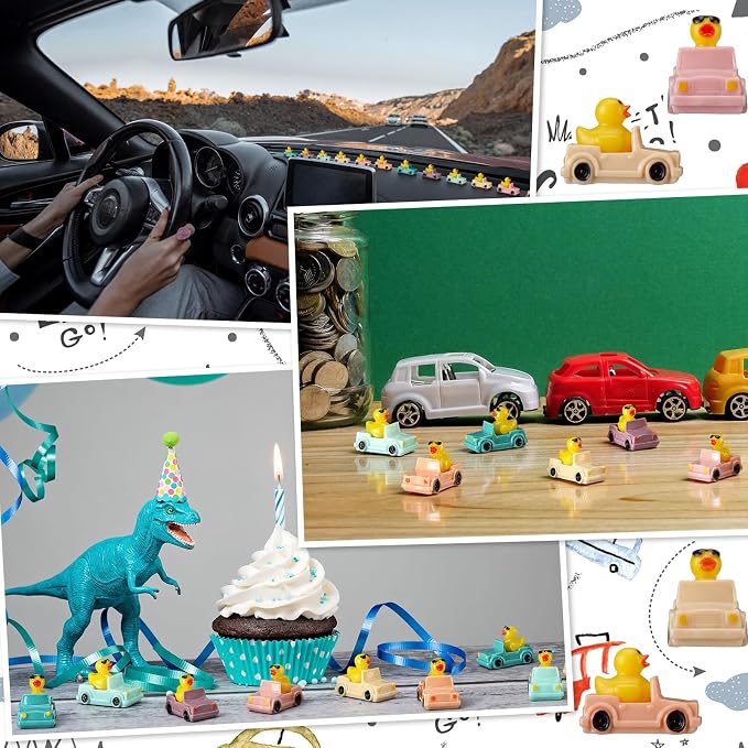 72 Pcs Mini Resin Ducks for Car Tiny Duck Miniature Duck Gifts for Vehicle Dashboard Decorations Party Favors Birthday Class Exchange Gifts