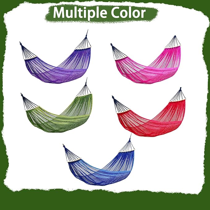 Hammock Without Stand, Purple | Camping Hammocks for Outside, Travel Portable Lightweight, With Tree Straps & Storage Bag