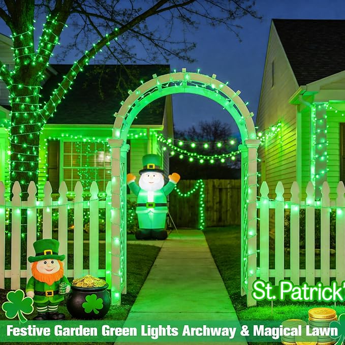 JMEXSUSS 600 LED Green Lights Indoor Outdoor Waterproof for Halloween Decor | Plug in 168 FT Green Christmas String Lights for Yard Tree Room Garden Halloween Party Xmas Decor, 8 Mode, Remote