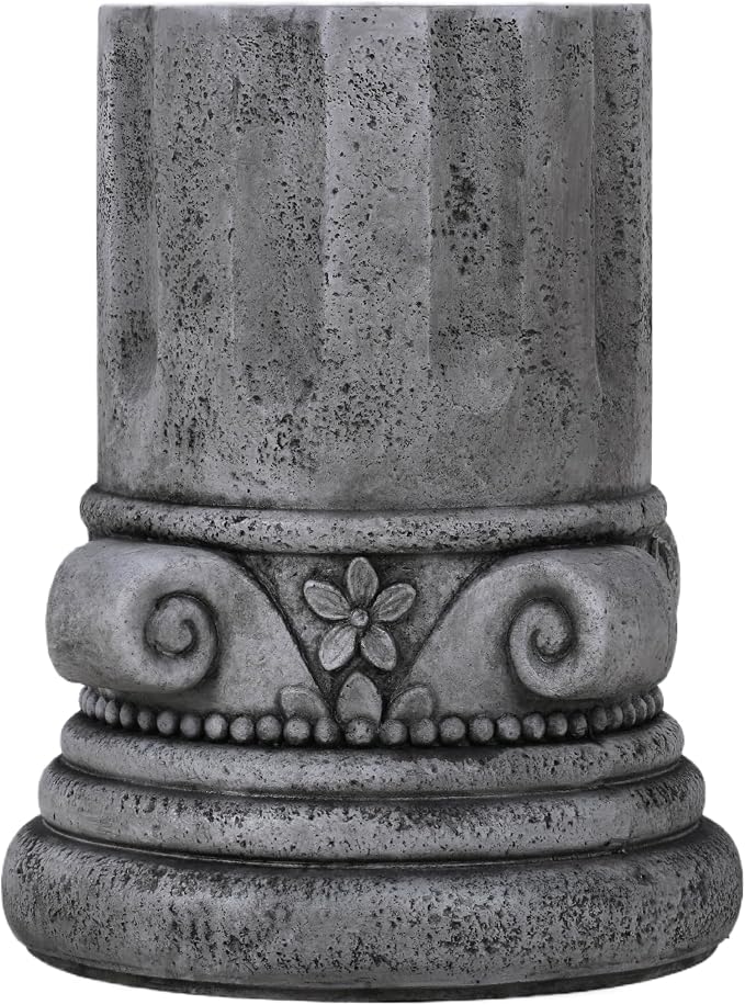 Cement Outdoor Side Table, Modern Round Garden Stool Accent Table, MGO Patio End Table Indoor Outdoor Living Room Patio Deck Garden