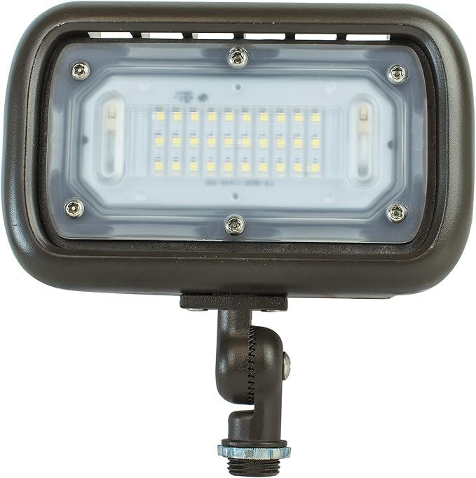 Newhouse Lighting WW30BRZ-2 30-Watt Die-Cast Aluminum LED Wall Wash Flood Light Outdoor, Weatherproof Landscape Lighting 2695 Lumens, 3000K Warm White, 120-277V, 1/2" Knuckle Mount Bronze, 2-Pack