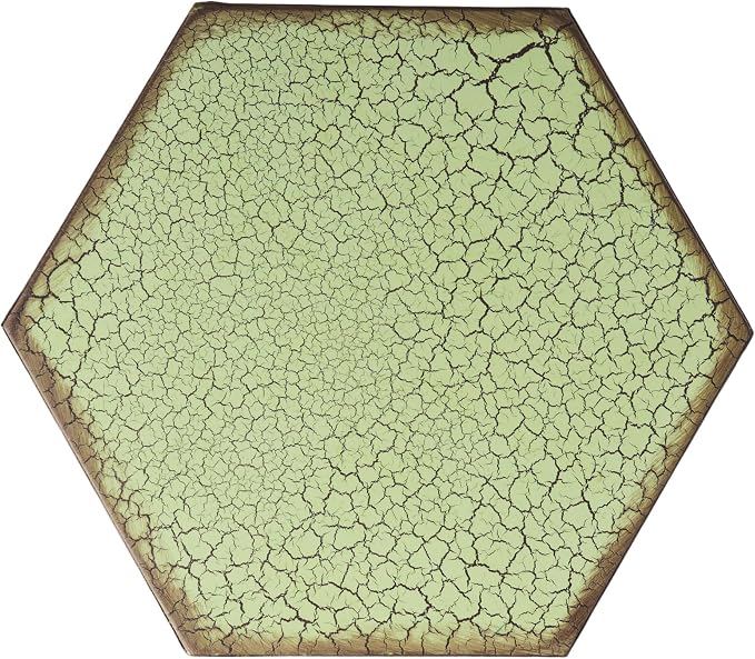 12" Outdoor Side Table, Metal Side Table, Multi Functional Decorative Cutout, Coffee Table, Night Stand, Plant Stand for Patio, Garden, Backyard, Gazebo Indoor (Green)