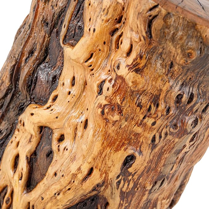 Natural Tree Trunk Stump Stool with Live Edge Solid Wood Plant Stand, Stool, Garden Bench, Side Table, End Table - D8.6 in x H9.5 in