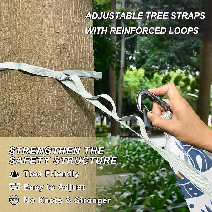 Camping Hammock Outdoor Hammocks for Outside Shell Plants Leaf Beach Beach Trees Portable Lightweight with Pockets Tree Straps Indoor