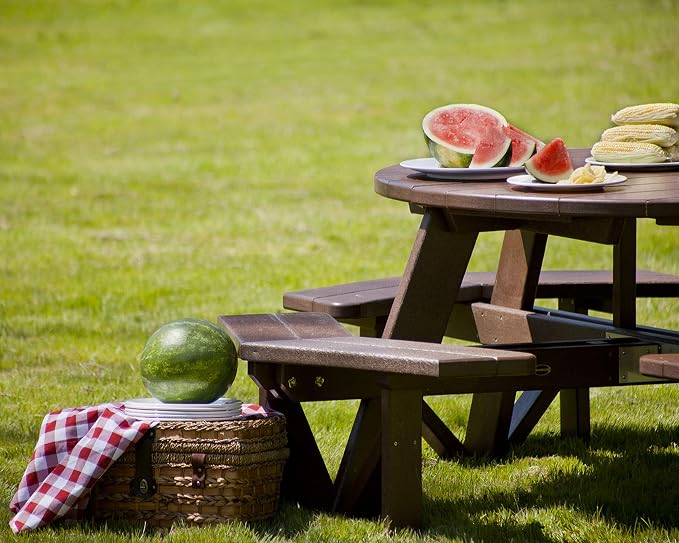 POLYWOOD® Park Picnic Table, Mahogany