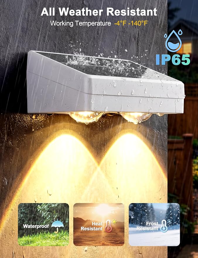 JOFIOS Fence Lights Solar Powered with Remote, 9 Fixed Colors ＆ Color Changing White Fence Lights Waterproof IP65 Dusk-to-Dawn LED Deck Lighting for Patio, Railing, Pool, Porch, Backyard, 12 Pack