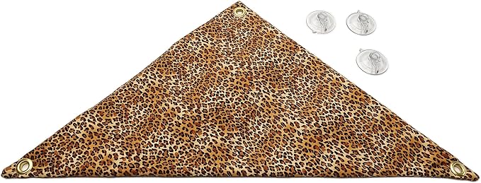 Hammock for Bearded Dragons, Leopard Dreams Fabric with Suction Cup Hooks