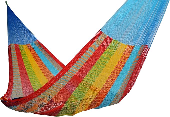 Handmade Hammocks - Handmade Yucatan Hammock - Artisan Crafted in Central America - Fits Most 12 Ft. - 13 Ft. Stands - Carries Up to 330 Lbs. - Single Size